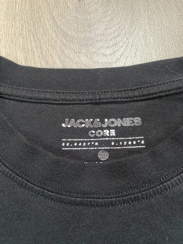 Jack & Jones Black Graphic T-Shirt Logo Tee L