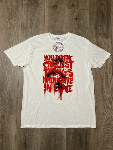 Gildan DC Comics Harley Quinn white graphic tee - new with tags, size