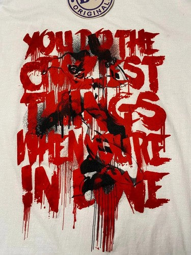 Gildan DC Comics Harley Quinn white graphic tee - new with tags, size