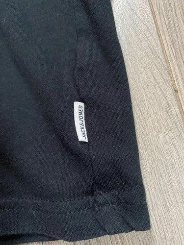 Jack & Jones Black Graphic T-Shirt Logo Tee L