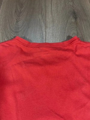 Vintage Red Reebok V-Neck Graphic Tee Men's M