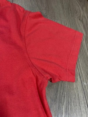 Vintage Red Reebok V-Neck Graphic Tee Men's M