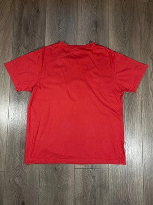 Vintage Red Reebok V-Neck Graphic Tee Men's M