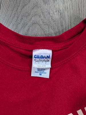 Gildan Softstyle "No Propaganda" Graphic T-Shirt - Red - Size M