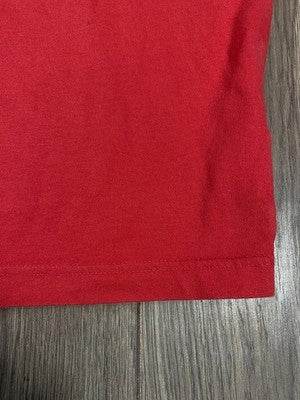 Vintage Red Reebok V-Neck Graphic Tee Men's M