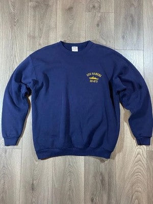 Vintage Santee Sweats USS hawkins DD-873 embroided Navy Sweatshirt