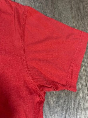 Vintage Red Reebok V-Neck Graphic Tee Men's M