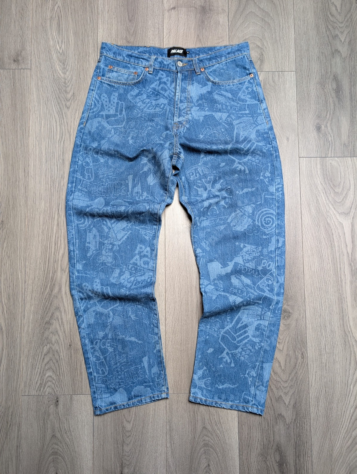 Palace Sticker Pack Denim Jeans W32 Skate Streetwear Blue Mens Genuine