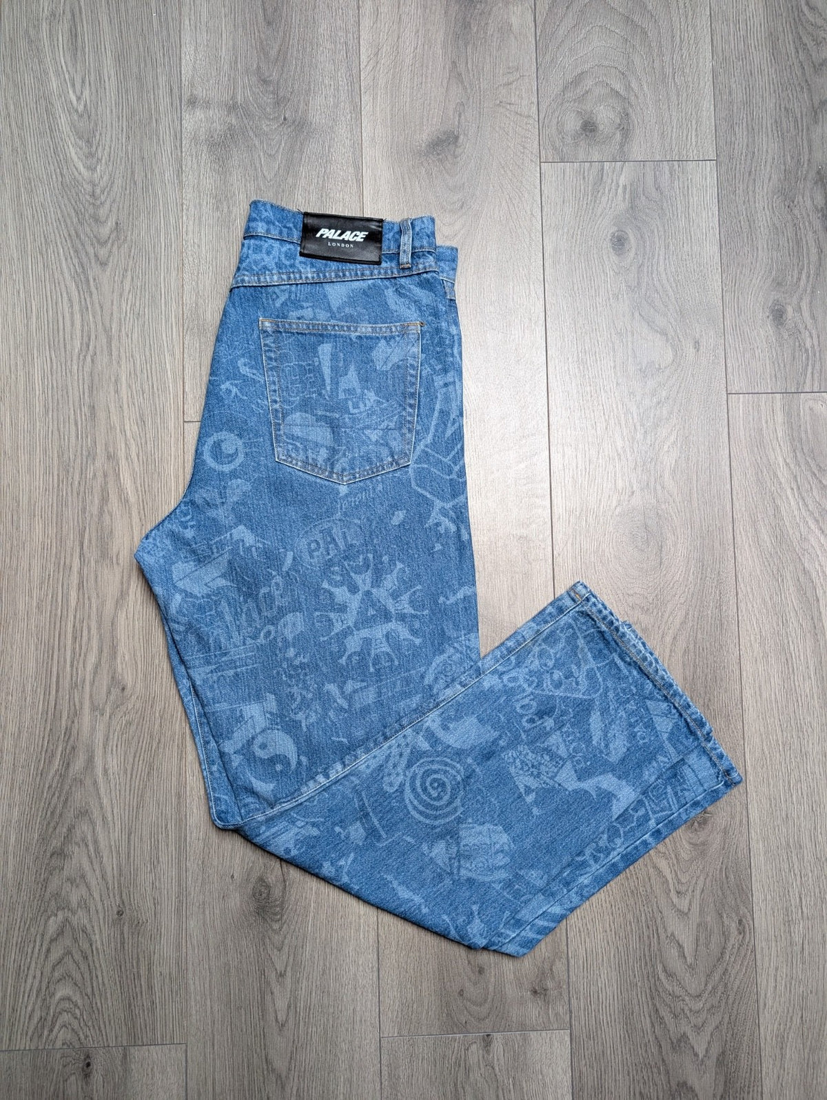 Palace Sticker Pack Denim Jeans W32 Skate Streetwear Blue Mens Genuine