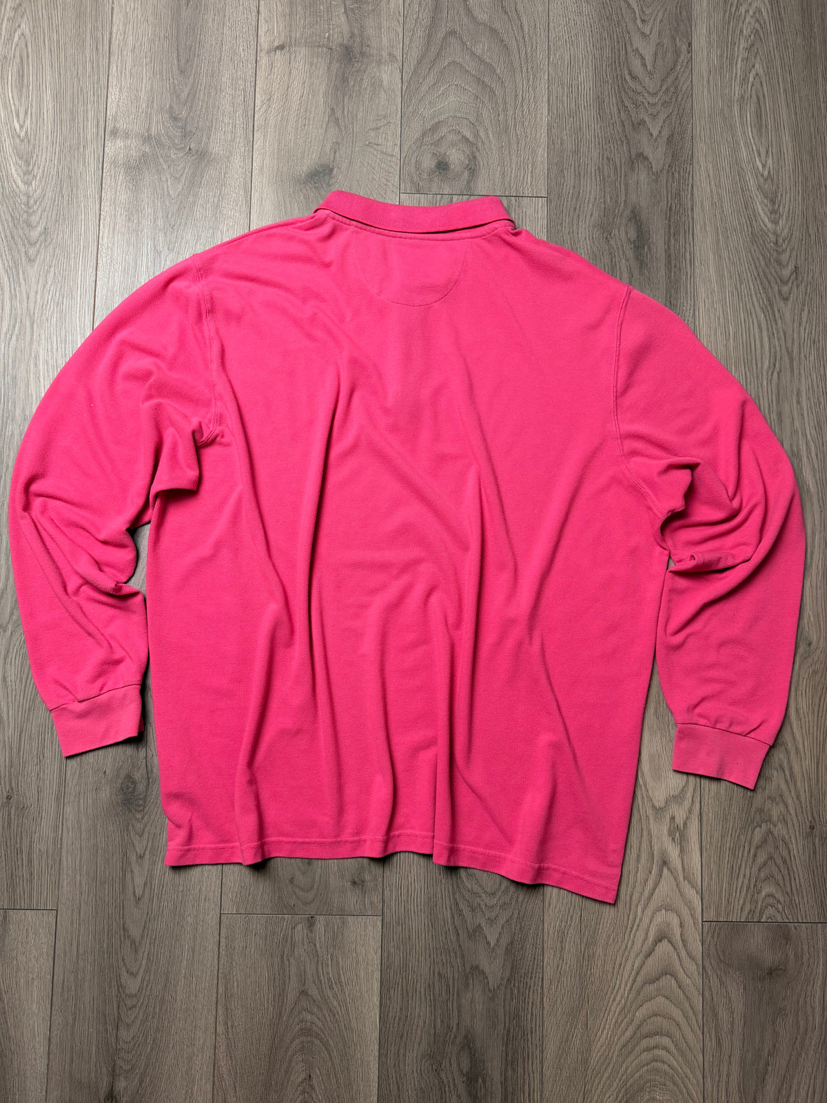 pink south bay embroidered long sleeve polo