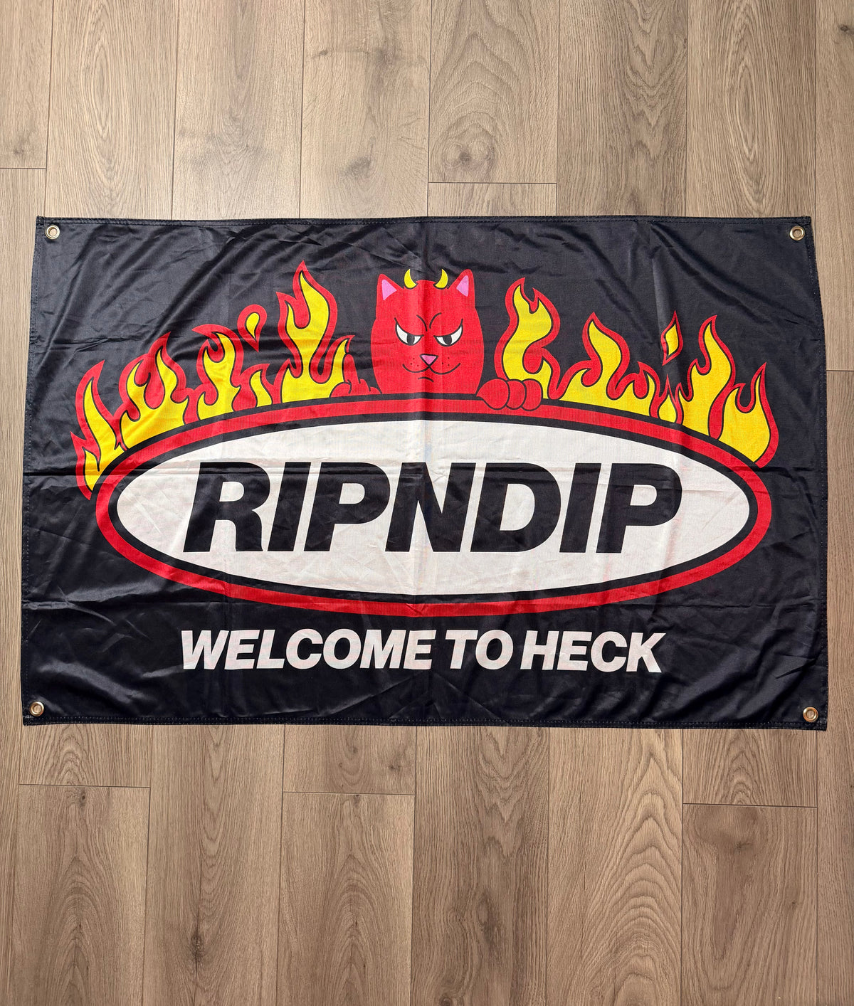 black rip and dip welcome to heck tapestry